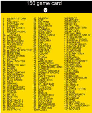 Retro gaming console with controls and 152 games.