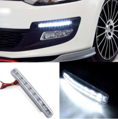 High Quality 8 LED Daytime Running Lights. 6500k Super bright white.