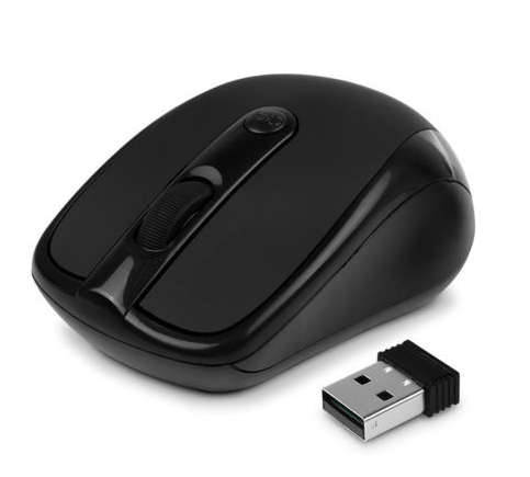 2.4GHz Slim Optical Wireless Mouse. Available in Black, Blue, Green and Pink colors.