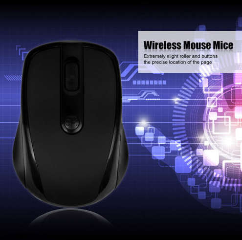 2.4GHz Slim Optical Wireless Mouse. Available in Black, Blue, Green and Pink colors.