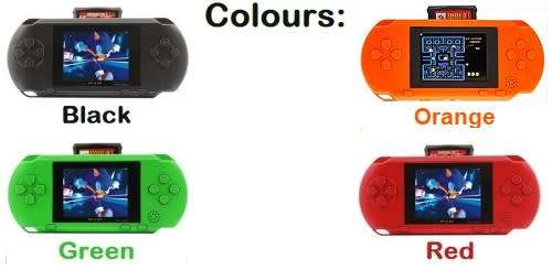 PVP Game Console. With Games. 3.0" TFT Color Display. Colours: Black, Blue, Orange, Green & Red