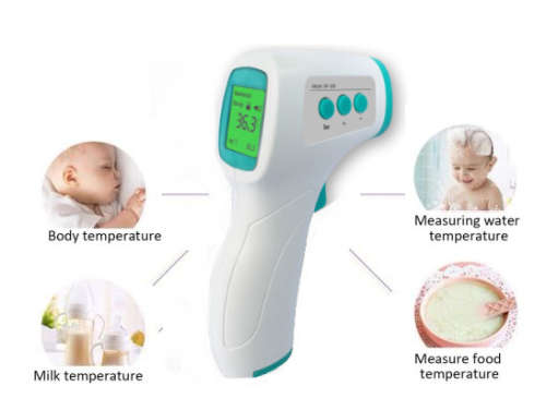 Medical Infrared Thermometer. Non-Contact Symptons Detector.