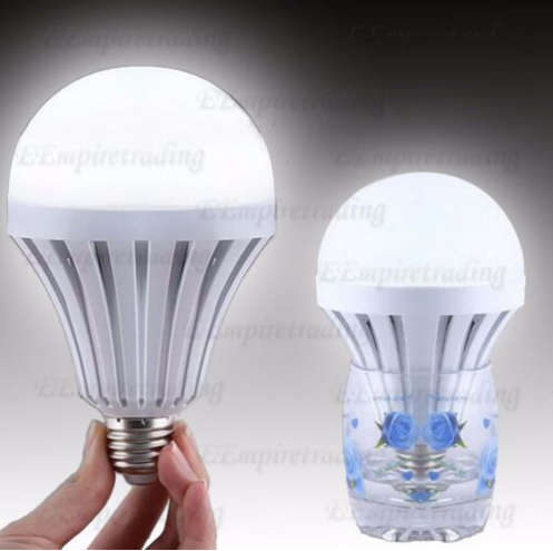 Intelligent LED Emergency Light Bulb. Built in battery to stay lit through load shedding. Bayonet.