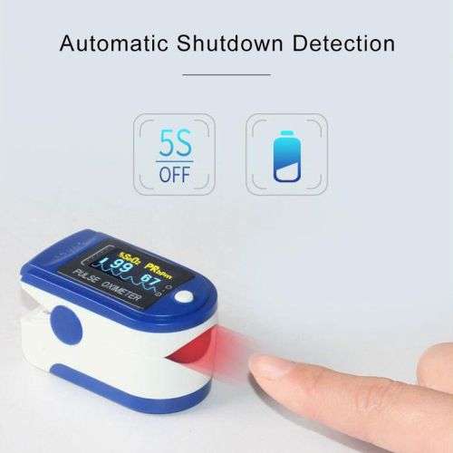 Medical Fingertip Pulse Oximeter. Pain free measuring device.
