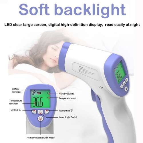 Certified Medical Infrared Thermometer. Non-Contact Symptons Detector.
