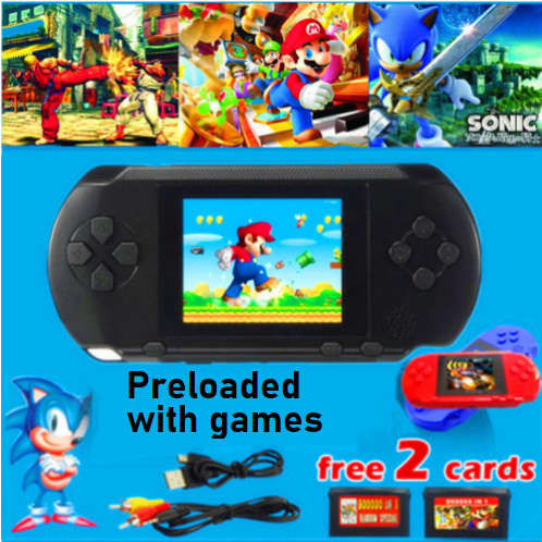 PVP Game Console. With Games. 3.0" TFT Color Display. Black, Blue, Purple and Red colors
