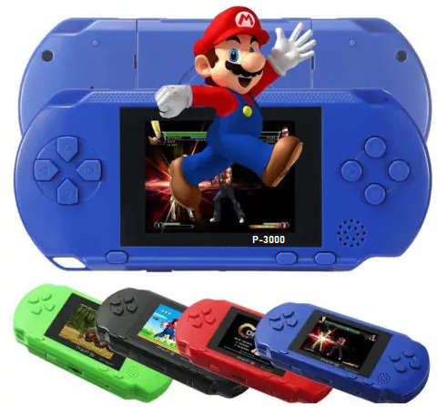 P-3000 in 1 Gaming Console. 3.0" TFT Color Display. Black, Blue, Green and Red colors