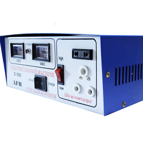 Power Inverter with built in battery charger - 500w Constant Power. 12v DC to 220v AC