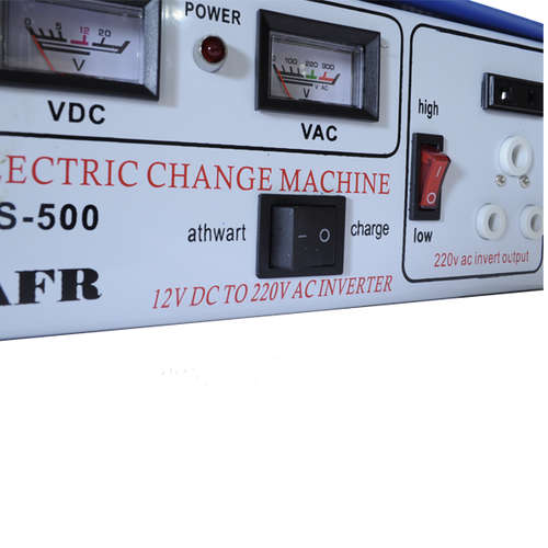 Power Inverter with built in battery charger - 500w Constant Power. 12v DC to 220v AC