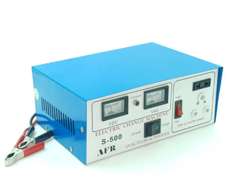 Power Inverter with built in battery charger - 500w Constant Power. 12v DC to 220v AC