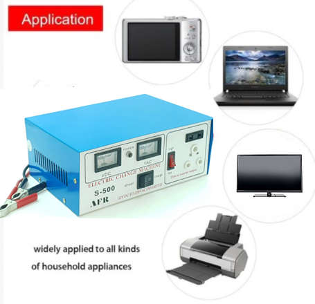 Power Inverter with built in battery charger - 500w Constant Power. 12v DC to 220v AC