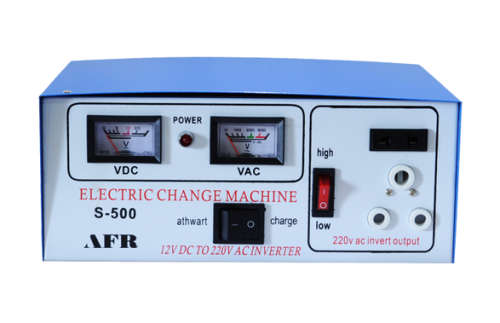 Power Inverter with built in battery charger - 500w Constant Power. 12v DC to 220v AC