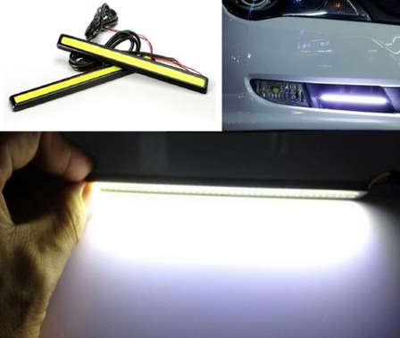 2 x Bright LED Daytime Running Lights. 100% Waterproof. 6000k White.