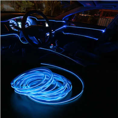 Universal Car Interior Ambient Neon Strip Light. Available in White, Blue and Aqua Blue Color