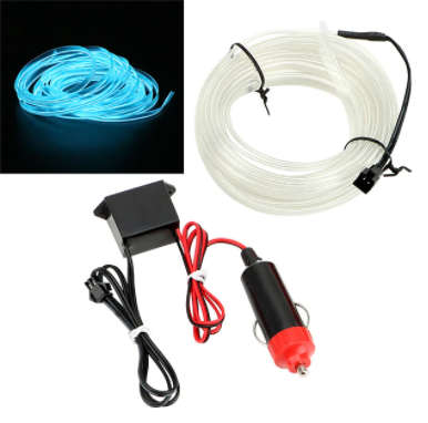 Universal Car Interior Ambient Neon Strip Light. Available in White, Blue and Aqua Blue Color
