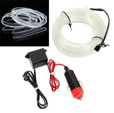 Universal Car Interior Ambient Neon Strip Light. Available in White, Blue and Aqua Blue Color