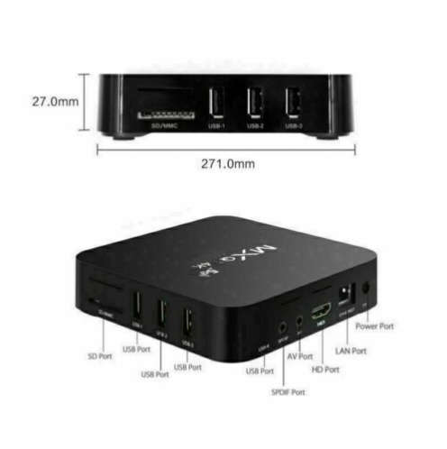 MXQ-4K Smart Tv Box 5G Ultra HD, Wifi, Android 11, Quad Core With Free Streaming apps.