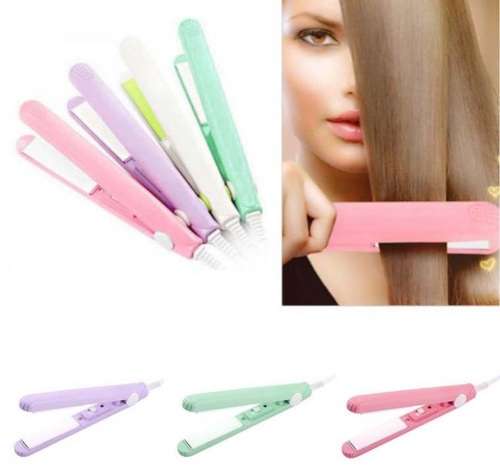Mini Ceramic Hair Straightener Styling Iron. Assorted colors