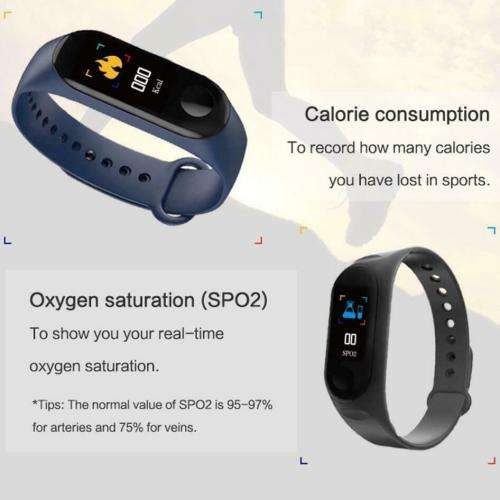 M3 Intelligent Health Watch. Heart Rate Monitor. Assorted colors
