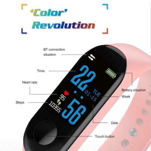 M3 Intelligent Health Watch. Heart Rate Monitor. Assorted colors
