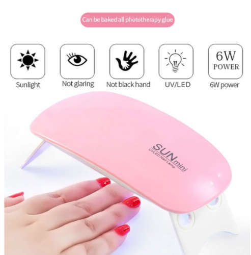 Mini UV Nail Lamp. High Quality. 36w. Available in Pink or White colour.