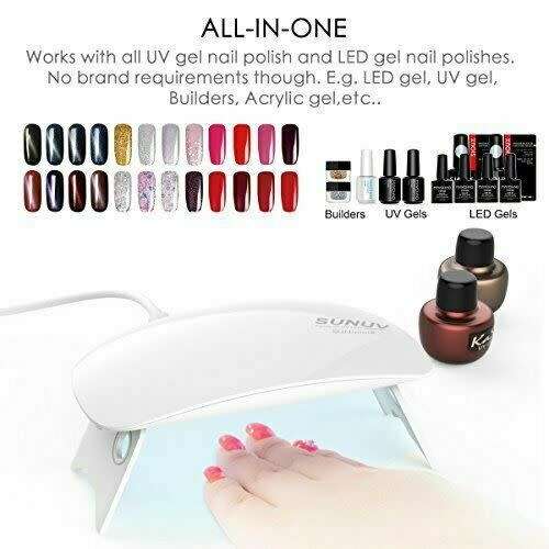 Mini UV Nail Lamp. High Quality. 36w. Available in Pink or White colour.