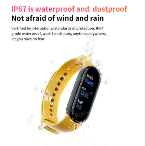 M6 Smart Watch Bracelet Heart Rate Blood Pressure Monitor. Color Screen.