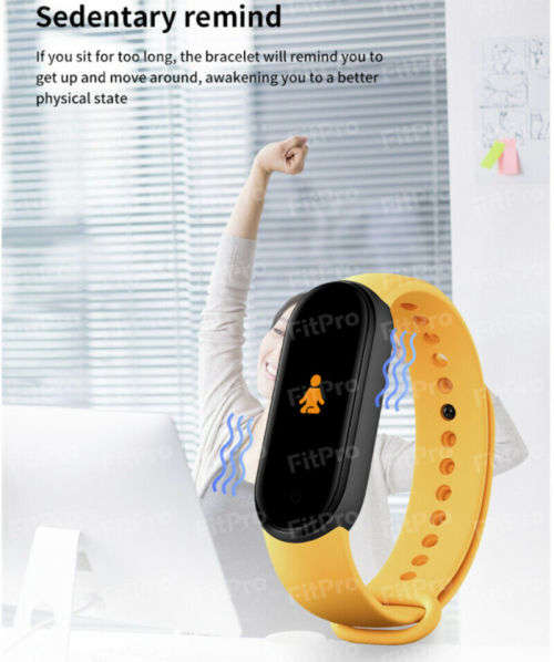 M6 Smart Watch Bracelet Heart Rate Blood Pressure Monitor. Color Screen.