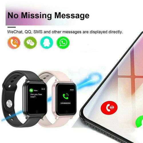 1.5` Smart Watch Fitness Bracelet, Heart Rate, Blood Pressure Monitor. Available in Black color