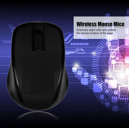 AOAS Optical Wireless Mouse. 2.4GHz. Available in Black, Blue, Red and Silver colors.