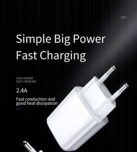 USB Type-C Quick Charger Kit. 2.4A, AC wall charger. 1m type-c cable.