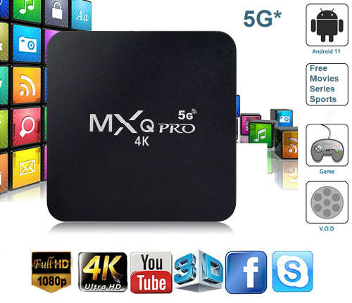 OTT Android Smart Tv Box 5G Ultra HD, Wifi, Android 11, Octa Core With Free Streaming apps.