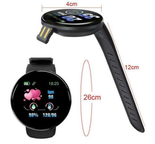 New 2022* Smart Watch. Heart Rate Monitor.  Blood Pressure. Fitness Bracelet. Black and Blue color.