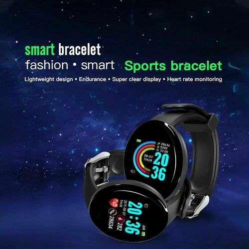 New 2022* Smart Watch. Heart Rate Monitor.  Blood Pressure. Fitness Bracelet. Black and Blue color.
