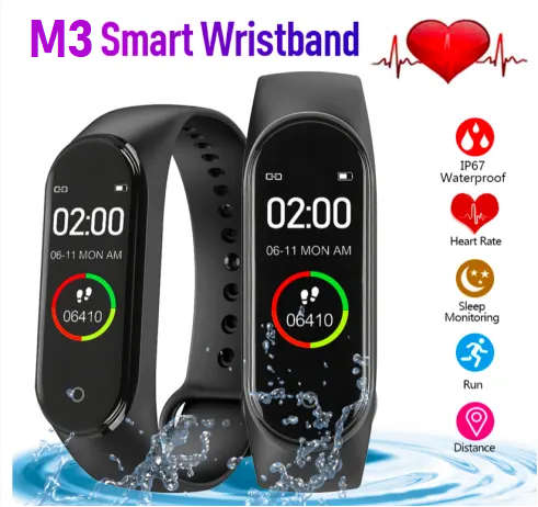 M3 Intelligent Health Watch. Heart Rate Monitor. Assorted colors