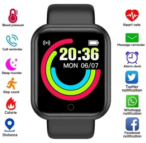1.5` Smart Watch. 2022. Heart Rate Monitor.  Blood Pressure. Fitness Bracelet. Assorted colors