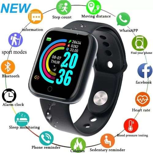 1.5` Smart Watch. 2022. Heart Rate Monitor.  Blood Pressure. Fitness Bracelet. Assorted colors