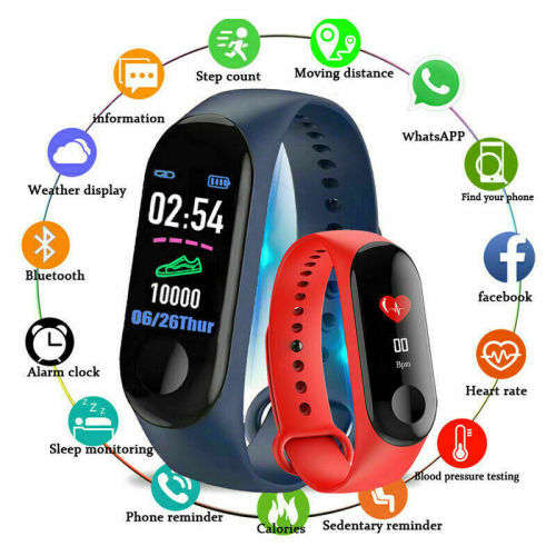 M3 Intelligent Health Watch. Heart Rate Monitor. Assorted colors