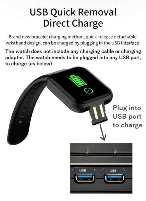 1.5` Smart Watch. 2022. Heart Rate Monitor. Blood Pressure. Fitness Bracelet. Black color