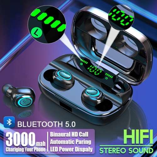 Wireless Earbuds With Power Bank. Compatible With Android, iOS, Windows and Mac OS. Bluetooth 5.0