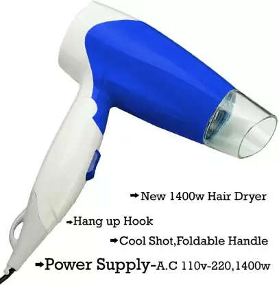 Nova Professional Hair Dryer. 1400w. Available in Pink or Blue color.