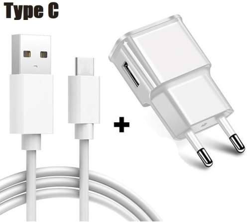 Type-C Quick Charging Kit. 2.4A, AC wall charger. 1m type-c cable.