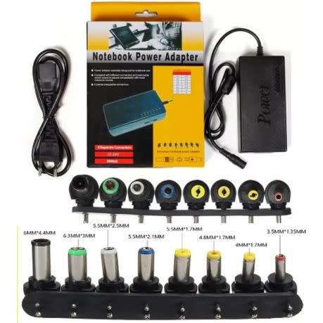 Universal Laptop charger, power adapter. 8 piece connectors