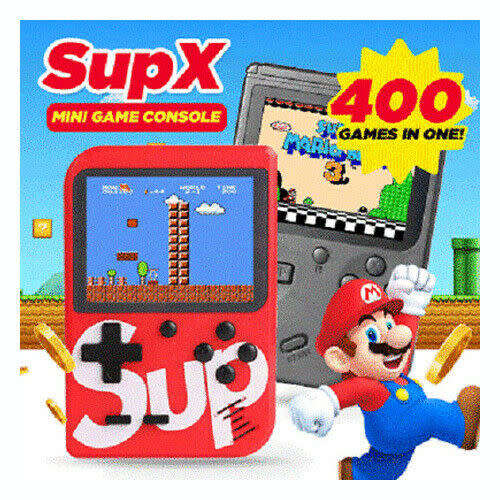SUP Game Console. 3` TFT Color Display. With 400 Built in Games. Black, White, Red, Blue and Yellow
