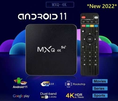 MXQ-4K Tv Box + 1000`s Free Streaming Channels, Movies, Series and Live Sports. No Monthly Cost