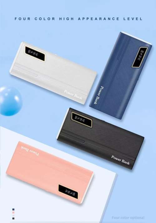 10 000mAh Power Bank with a Bright LED Room Lamp. Ideal For Power Cuts. Assorted colors available