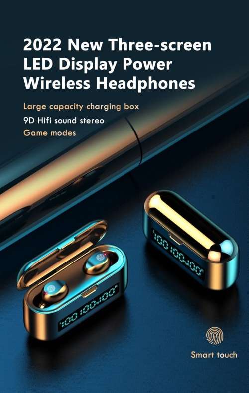 Wireless Earbuds With Power Bank. Compatible With Android, iOS, Windows and Mac OS. Bluetooth 5.0