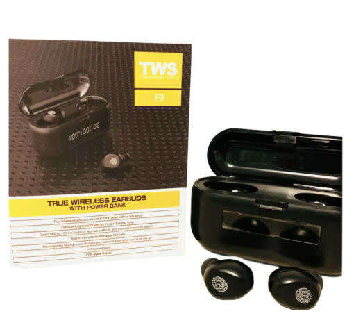 Wireless Earbuds With Power Bank. Compatible With Android, iOS, Windows and Mac OS. Bluetooth 5.0