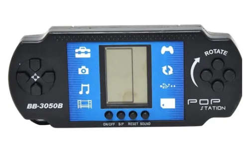 POP Gaming Station. Classic Brick Game Console. With Onboard Games. Available in Black color