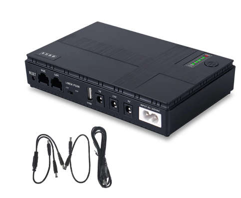 10400mAh Mini DC UPS. Uninterupted power for routers, security cam, mobile devices ect (+/- 6 hours)
